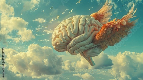 A brain with wings photo