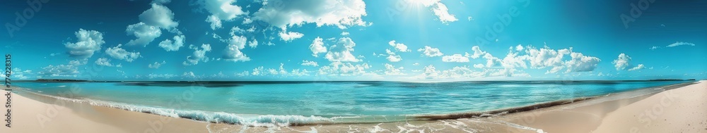 Beach With Water and Clouds Beach With Water and Clouds