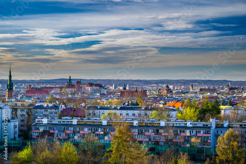 Widok na Kraków, Wawel i stare miasto
