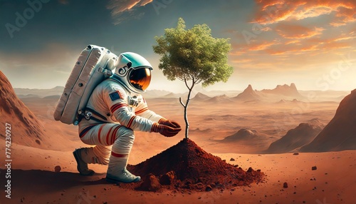 astronaut in the desert