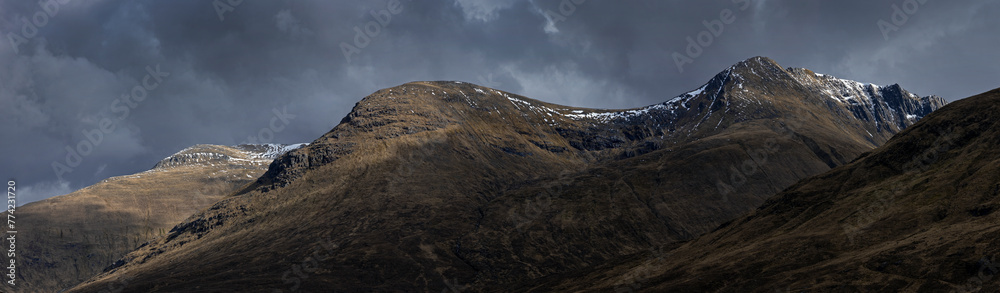 Mountains Scottish highland. Scotland. Panorama.