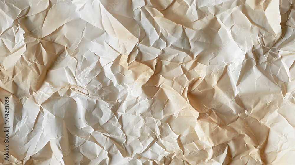 Obraz premium Crumpled Paper Texture with Natural Creases and Folds