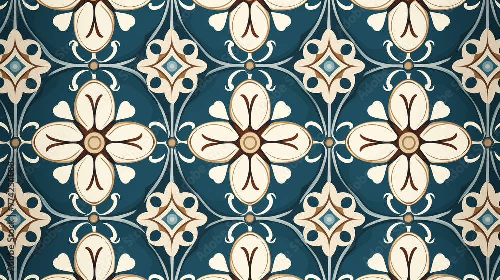 Mediterranean mosaic vintage style tiles