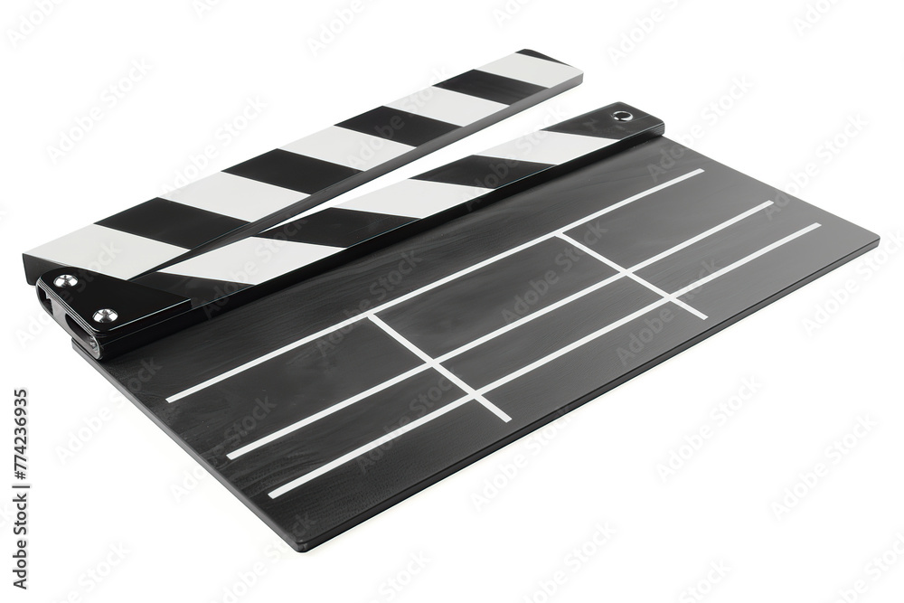 Fototapeta premium Clapper board isolated on white background