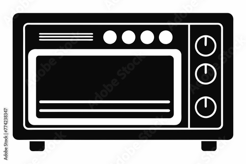 electric oven vector illustration silhouette black photo