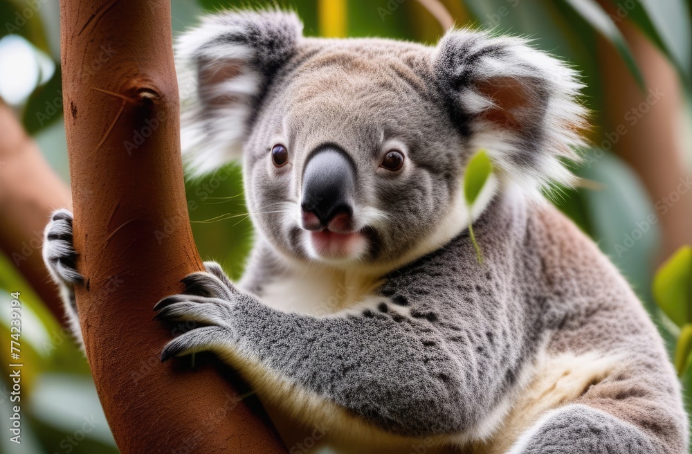 Fototapeta premium Koala sitting on a branch