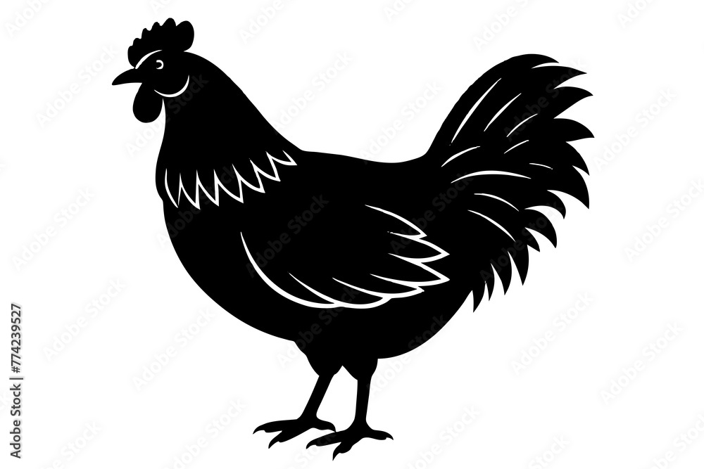 silhouette of a chicken silhouette,tattoo design, icon Silhouette,logo, and vector illustration silhouette of a chicken silhouette,tattoo design, icon Silhouette,logo, and vector illustration