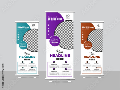 modern marketing rollup standee banner design 