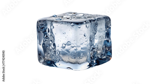 Ice cube. Ice block isolated on Transparent background.