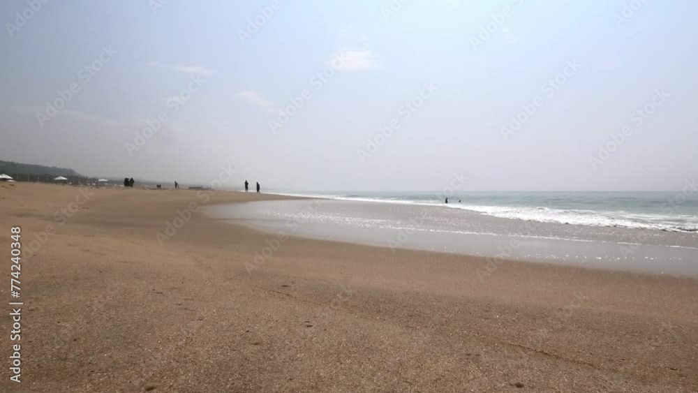 Waves crashing on the beach at Adimalathura, Thiruvananthapuram, Kerala, India Waves crashing on the beach at Adimalathura, Thiruvananthapuram, Kerala, India