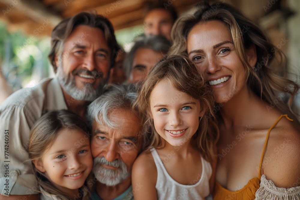 Happy Family Embracing, Multi-Generation Happy Family Embracing, Multi-Generation