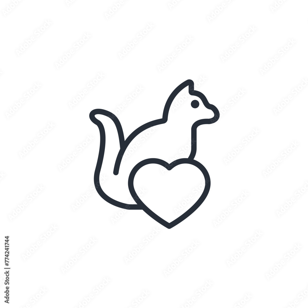 cat icon. vector.Editable stroke.linear style sign for use web design,logo.Symbol illustration. cat icon. vector.Editable stroke.linear style sign for use web design,logo.Symbol illustration.