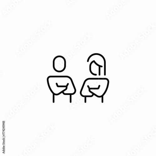 Man and Woman Dialogue Conversation icon