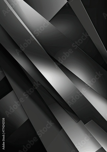 Generate a sleek and professional prompt featuring a black, grey metallic abstract presentation background