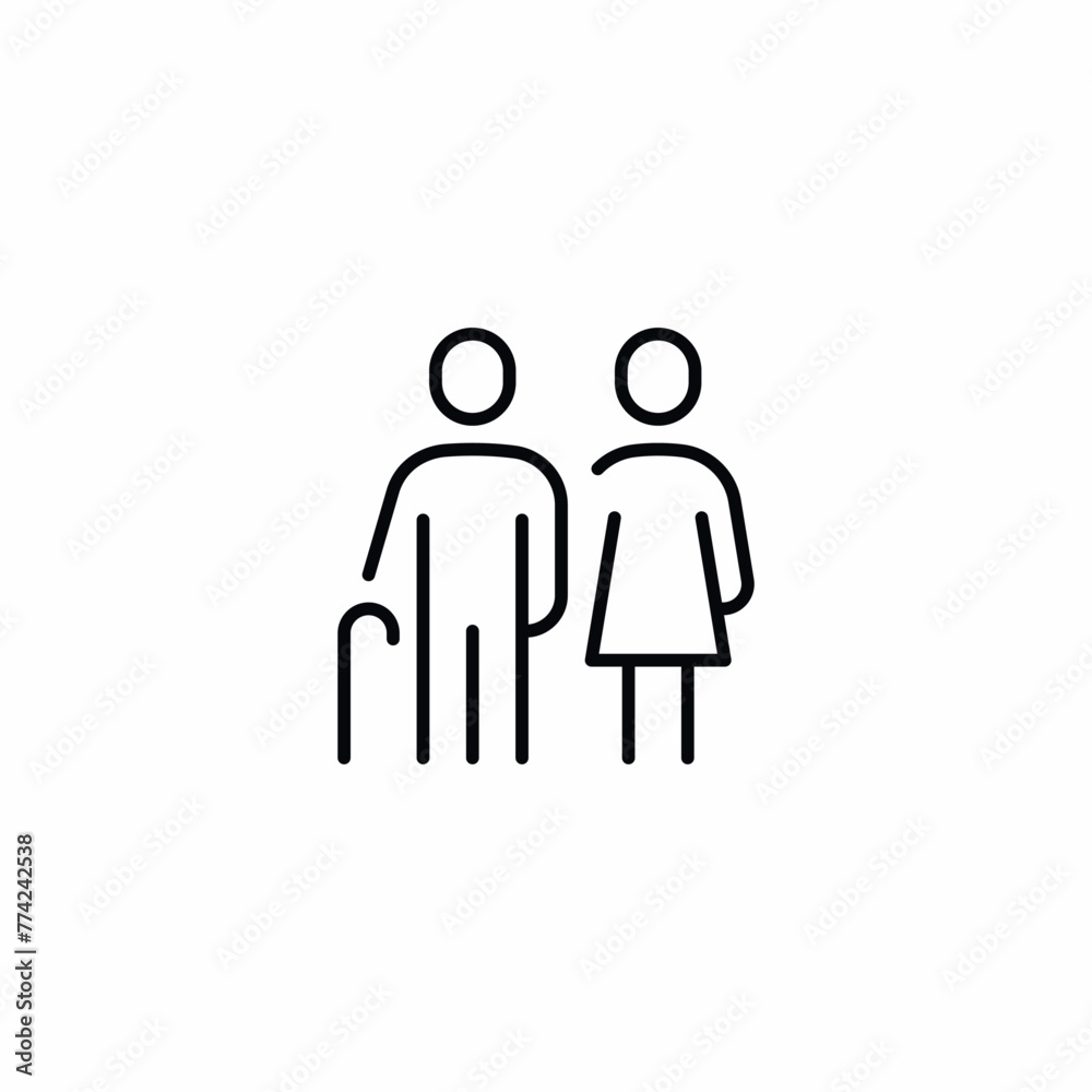 Elderly Senior Aged Couple icon Elderly Senior Aged Couple icon