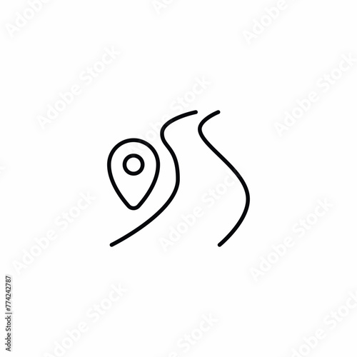 Road Destination Trip Journey icon