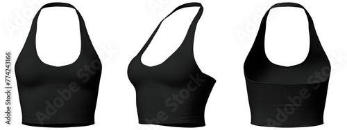 Canvastavla black halter top isolated