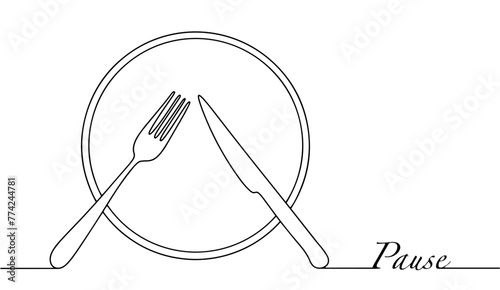 Restaurant etiquette. Pause