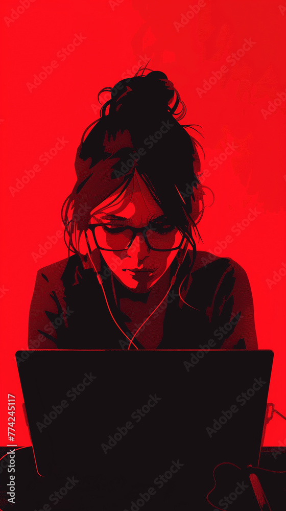 Intense Programmer Immersed in Code Intense Programmer Immersed in Code