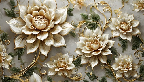 Modern 3D Flower Wallpaper Decor