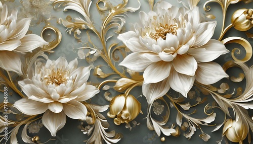 Floral Wallpaper Composition