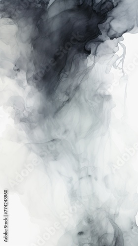 White dark watercolor abstract background