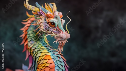 Wallpaper Mural Chinesischer Drache zum Jahreswechsel als Symbol im Querformat für Banner Torontodigital.ca