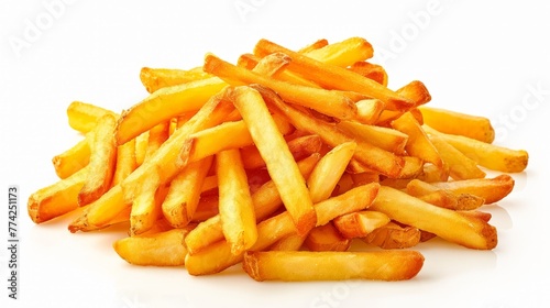 Tasty french fries and ketchup, delicious food.