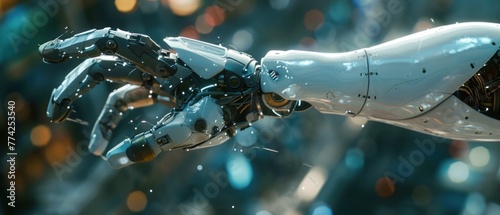 Amidst the cacophony of sound, the robotic arm moves with silent determination, its every gesture a testament to the power of technology to transcend the limitations of the human form.