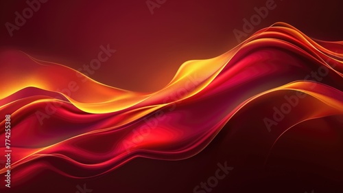 The abstract picture of the two colours of red and gold colours that has been created form of the waving shiny smooth satin fabric that curved and bend around in this beauty abstract picture. AIGX01.