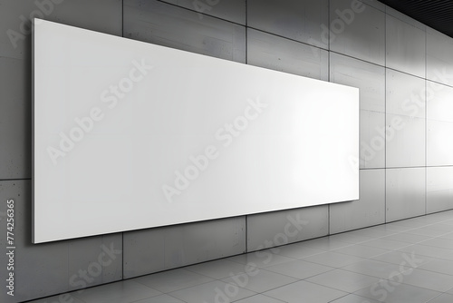 White blank canvas banner for advertising and exhibition © CHAYAPORN