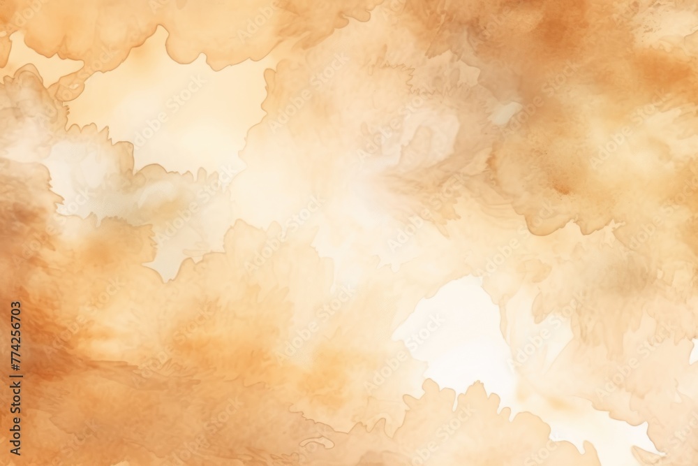 Beige abstract watercolor stain background pattern 