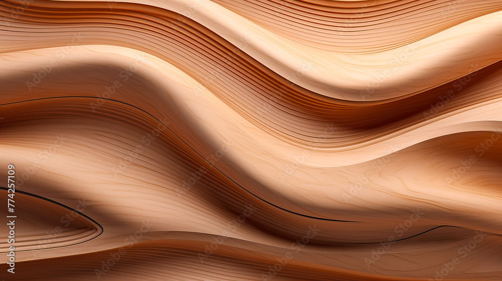 Wood curved wavy 3D wall panel Wood curved wavy 3D wall panel
