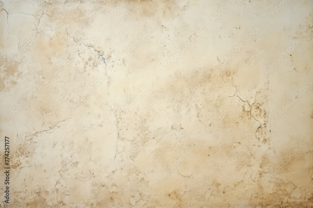 Beige barely noticeable color on grunge texture cement background pattern with copy space 