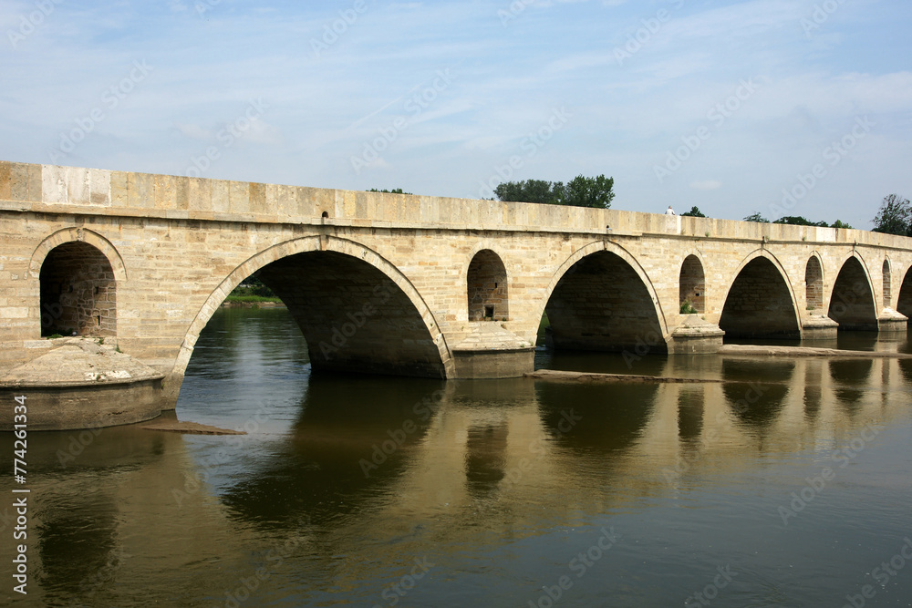 Meric Bridge, located in Edirne, Turkey, was built in 1847.