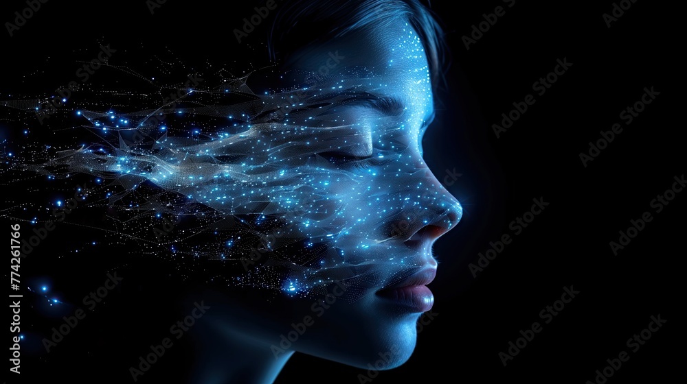 Future concept and artificial intelligence Robot face. Future concept and artificial intelligence Robot face.