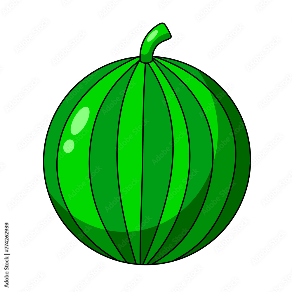 Cartoon Watermelon Icon. Cartoon Watermelon Icon.