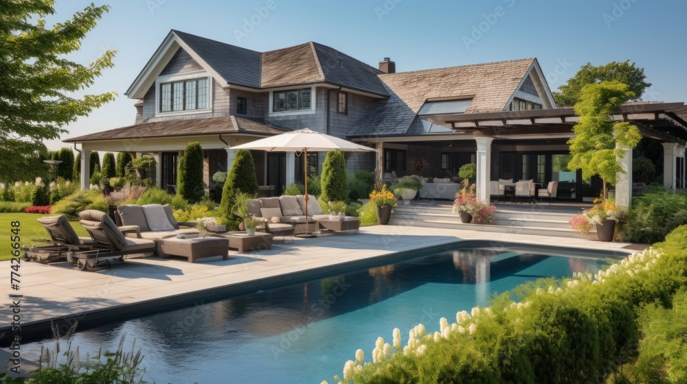 Mediterranean inspired villa with a sprawling garden and a private beach access in the exclusive Hamptons, New York Mediterranean inspired villa with a sprawling garden and a private beach access in the exclusive Hamptons, New York