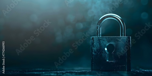 A closeup of a padlock symbolizing cybersecurity and data protection . Concept Cybersecurity, Data Protection, Padlock Closeup, Information Security, Digital Privacy