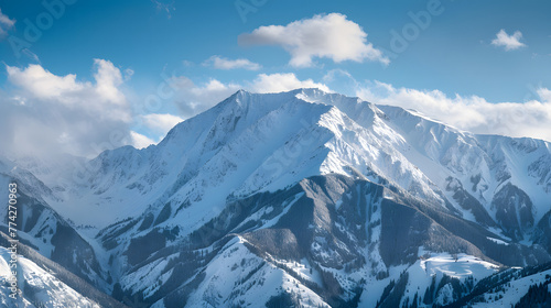 Breathtaking Mountain Panorama: A Stunning View of Majestic Peaks and Serene Landscapes © Tharshan