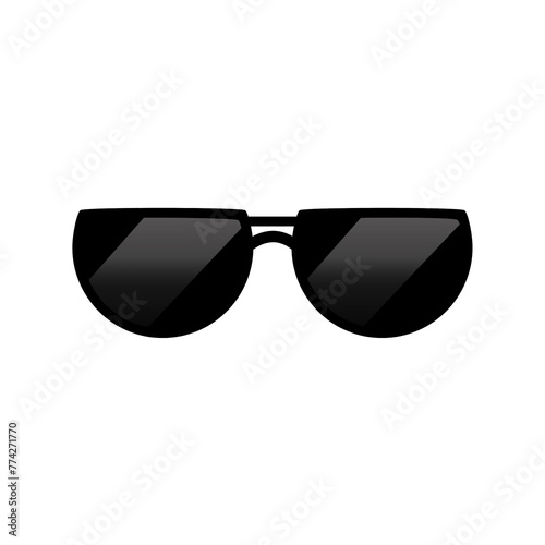 A black sunglasses with a white background