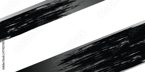 dark lino ink remain, black linocutting paint roller texture isolated on white paper background. vector ilustration photo
