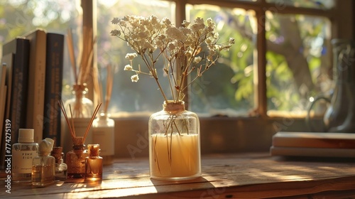 Crafting natural scents, a cozy scene of youthful innovation