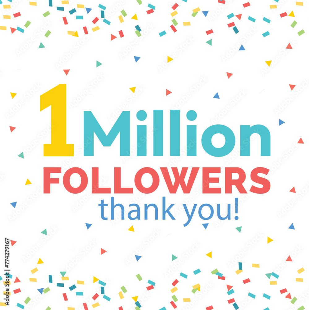 1 M Followers Design 1 M Followers Design