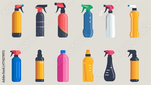 Isolated spray bottle branding vector illustration design