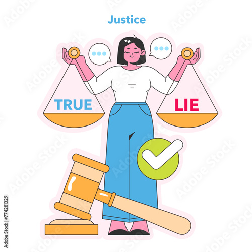 Justice concept. Vector illustration.