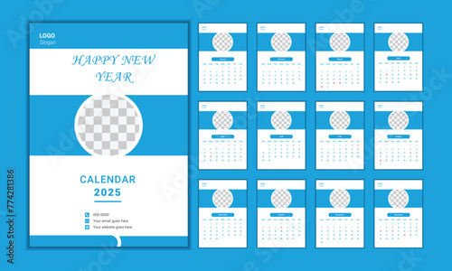 Desk Calendar 2025 template 