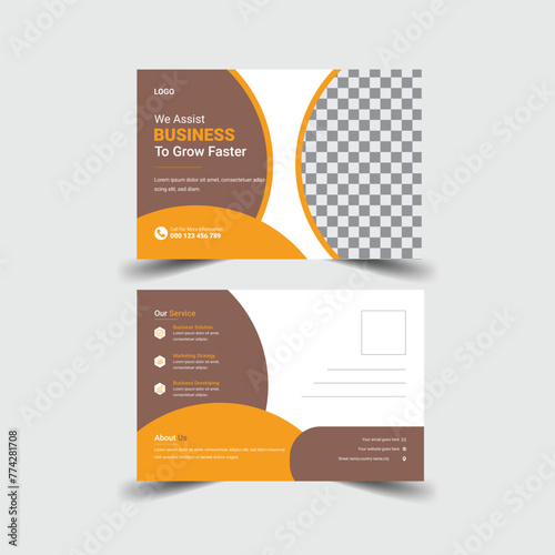 postcard vector template