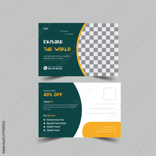 Travel post Card layout