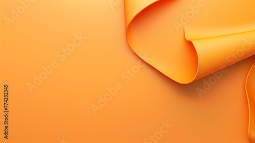 Orange satin or silk wavy abstract background with blank space for text.